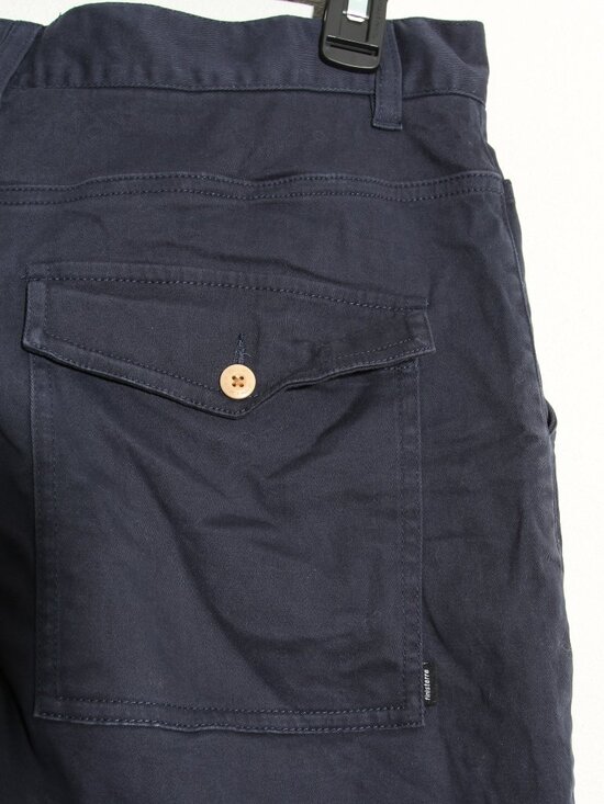 Finisterre Koerner Organic Cotton Trouser Pant Navy Blue Slim Size W32 x L32 - Picture 10 of 16
